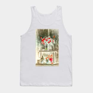 Still Life With Red Flowers Tank Top